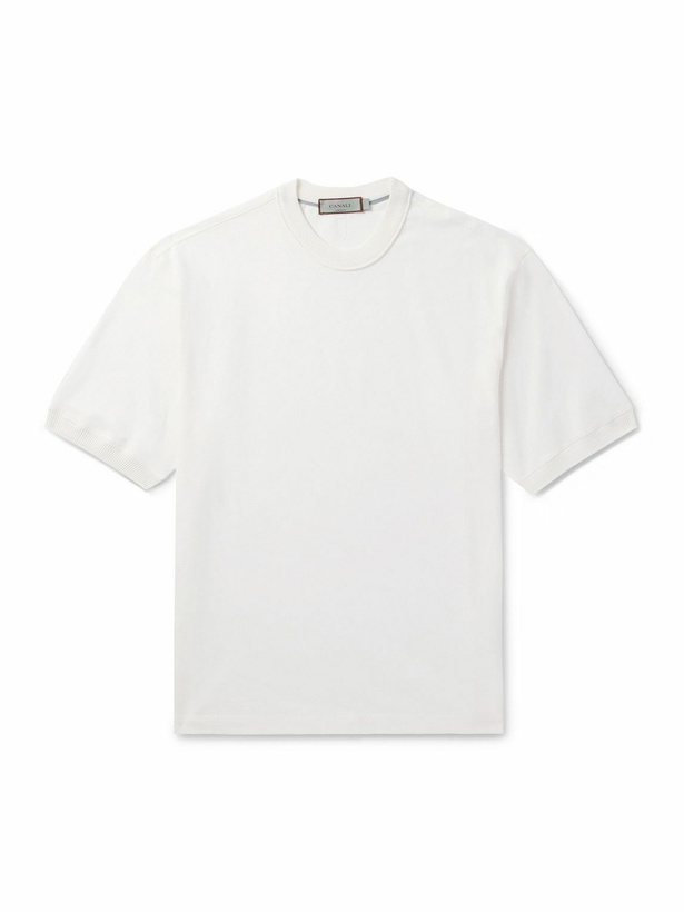 Photo: Canali - Cotton-Jersey T-Shirt - White