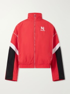 NAHMIAS - Logo-Embroidered Striped Nylon Jacket - Red