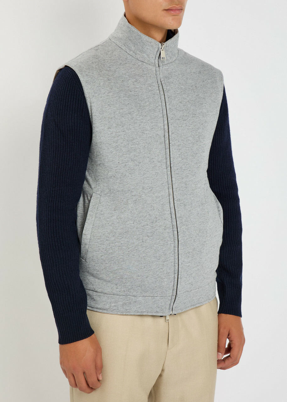 Aurélien Resort Reversible Shell and Cotton-blend Gilet Beige