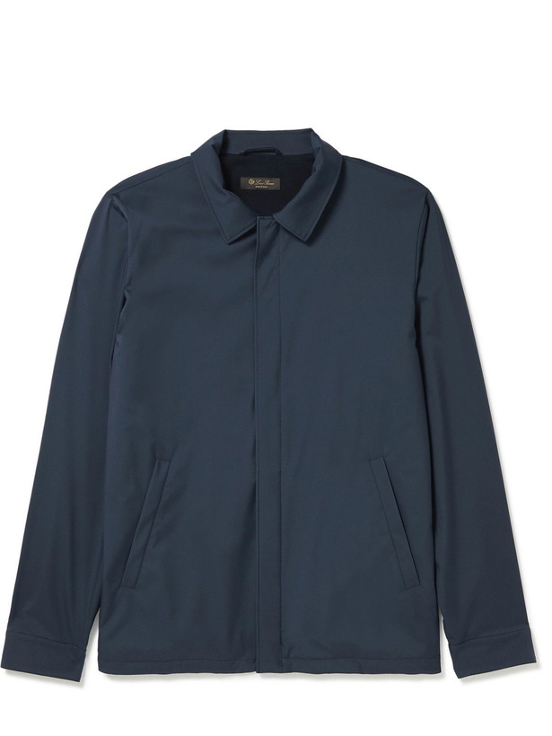 Photo: Loro Piana - WindWish Shell Blouson Jacket - Blue