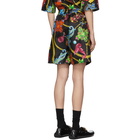 Versace Multicolor Silk Floral Shorts