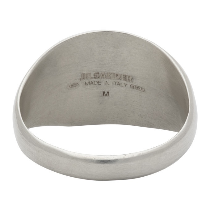 Jil Sander Silver Classic Chevalier Ring