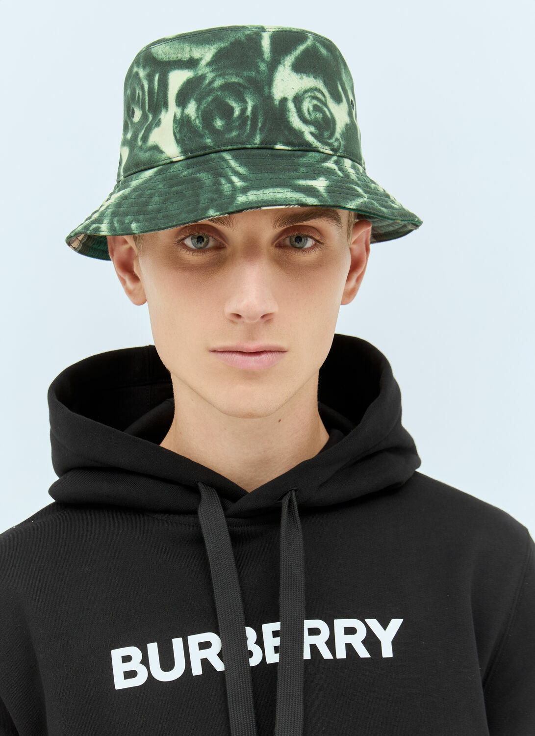Burberry Rose Print Wax Bucket Hat