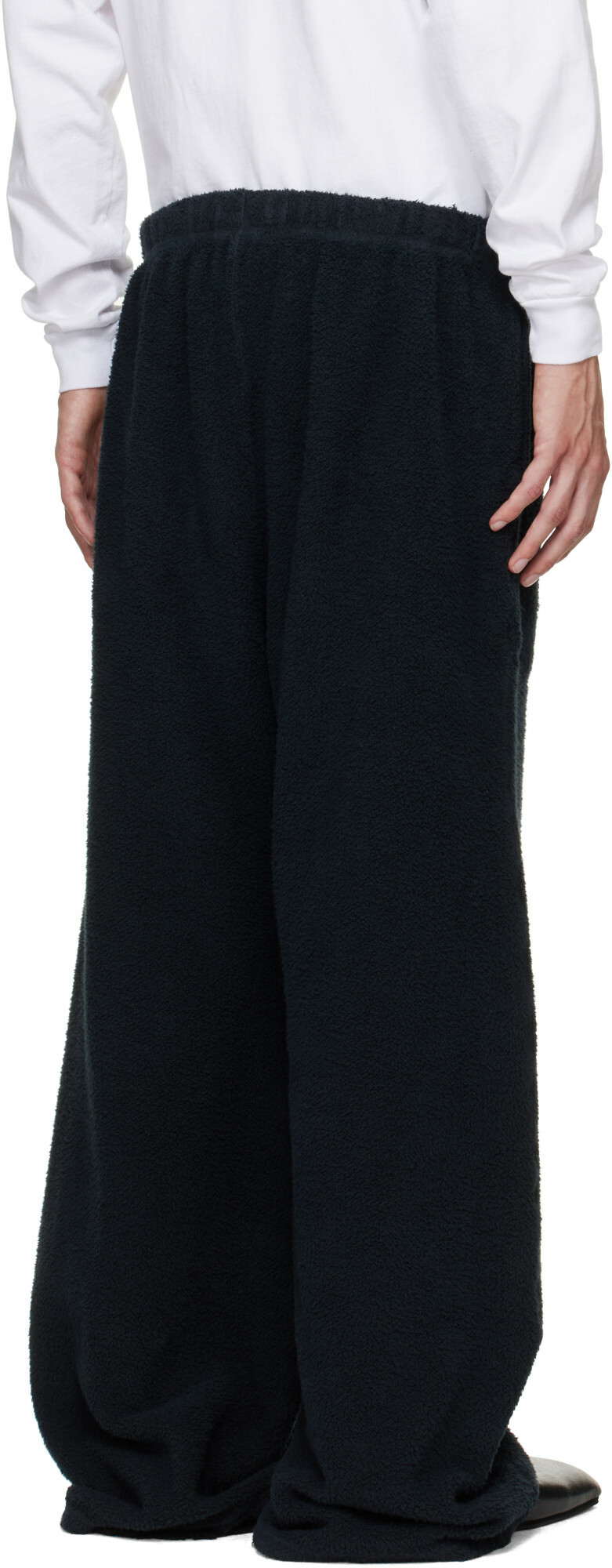 Les Tien Black Heavyweight Invert Pocket Lined Sweatpants