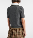 Miu Miu Logo cashmere polo shirt