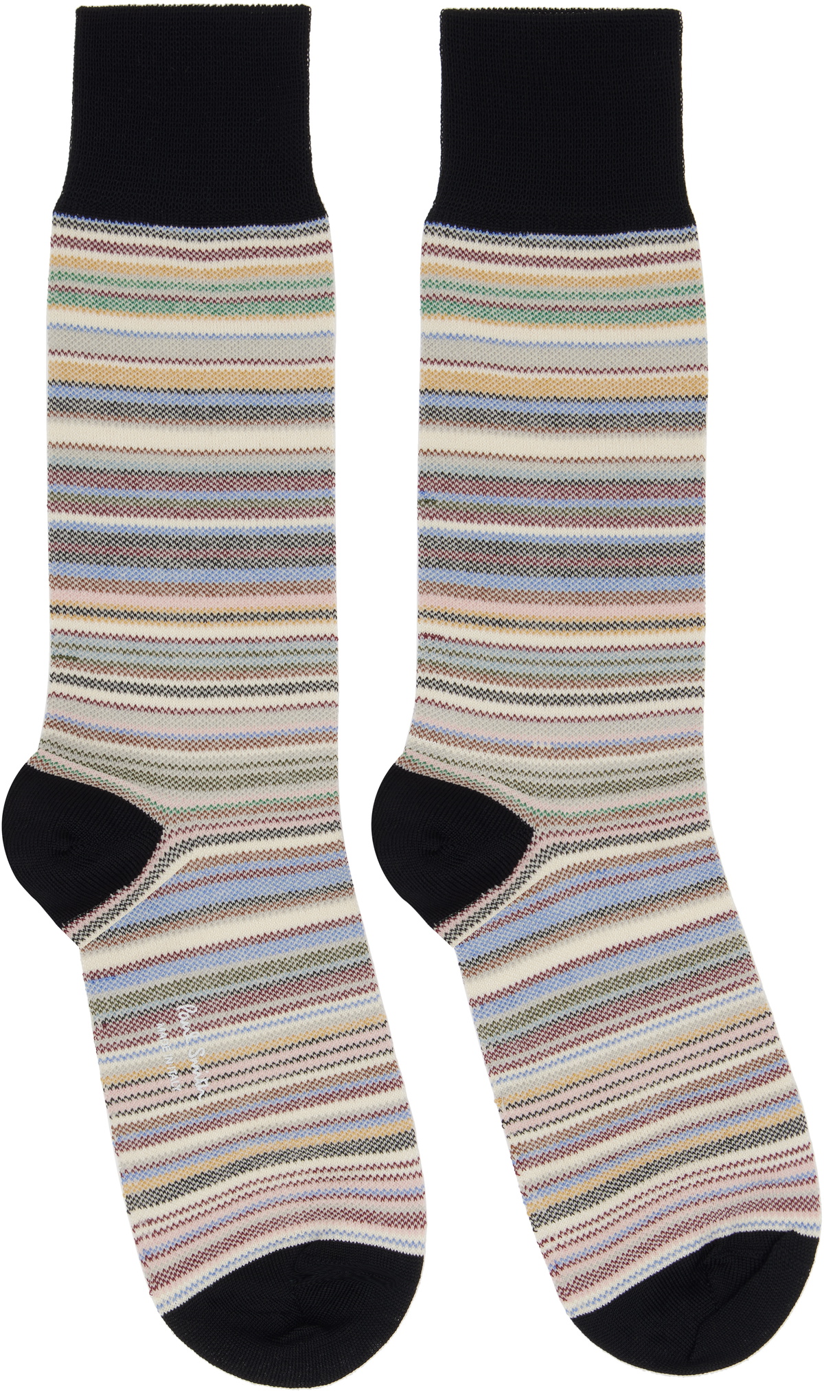 Paul Smith Three-Pack Multicolor Signature Socks