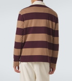 Moncler Striped cotton piqué polo shirt