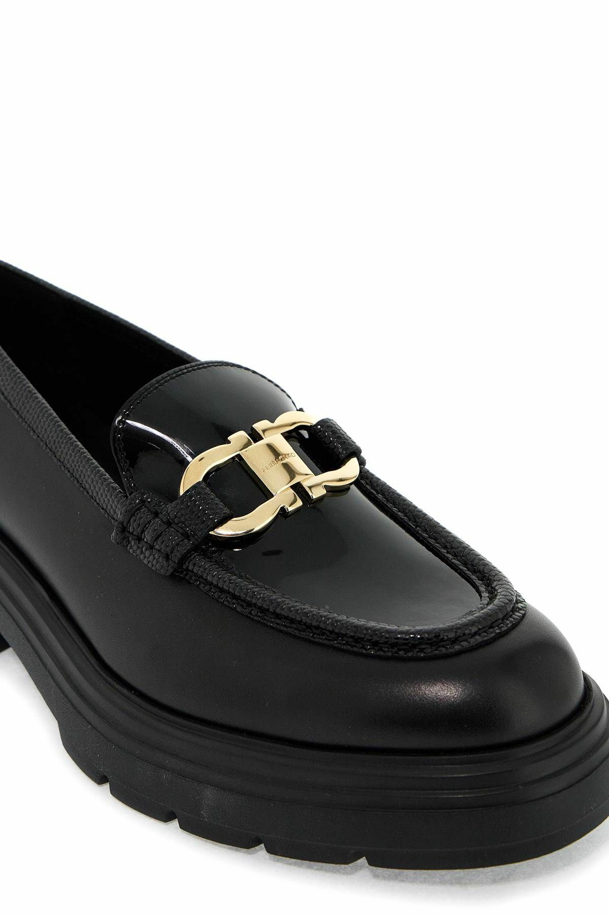 FERRAGAMO loafers with double g Black Salvatore Ferragamo