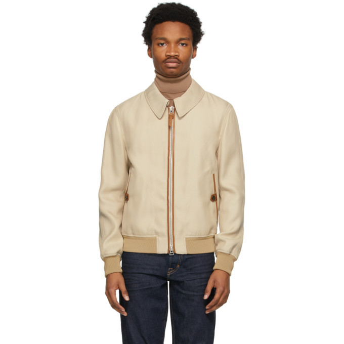 Photo: Tom Ford Beige Viscose Blouson Jacket