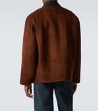 Prada Leather-trimmed suede jacket
