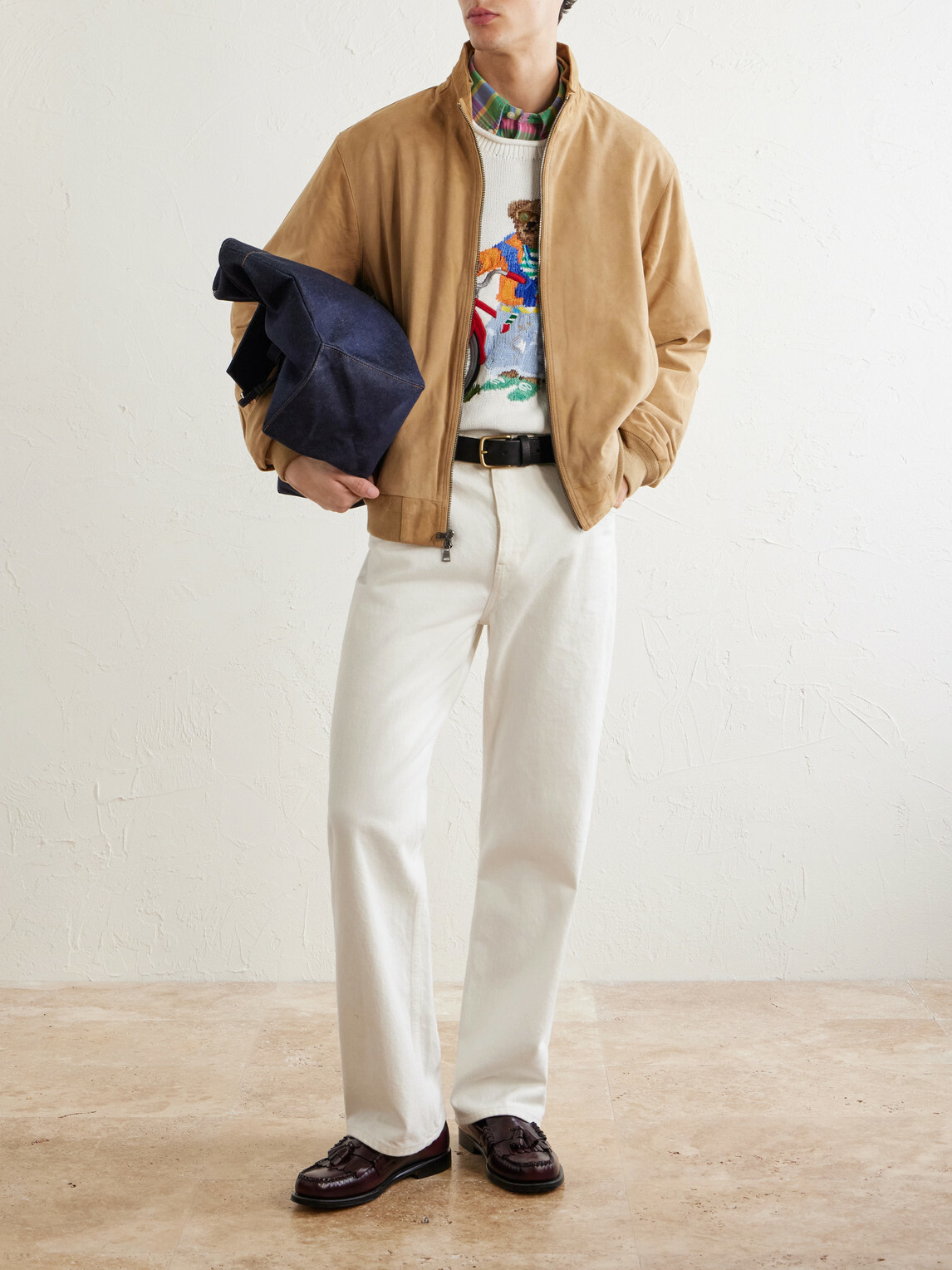Polo Ralph Lauren - Suede Bomber Jacket - Neutrals