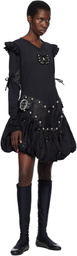 Chopova Lowena Black Backtuck Minidress