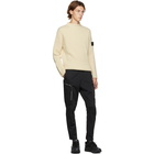 Stone Island Off-White Wool Mock Neck Sweater