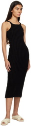 Missing You Already Black Rib Midi Dress