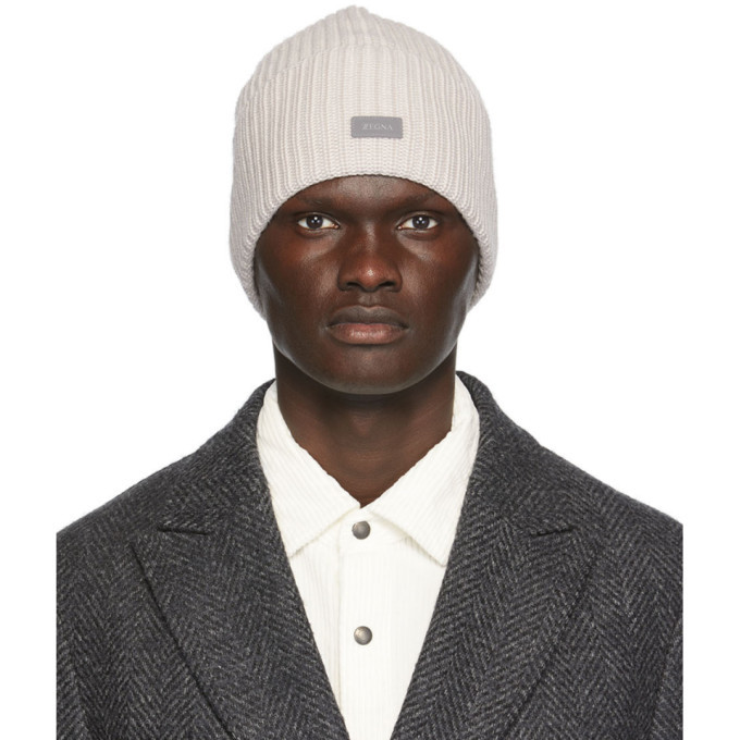 Photo: Z Zegna Beige Wool Beanie