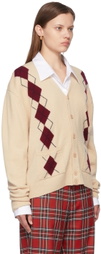 Manors Golf Off-White Lambswool Cardigan