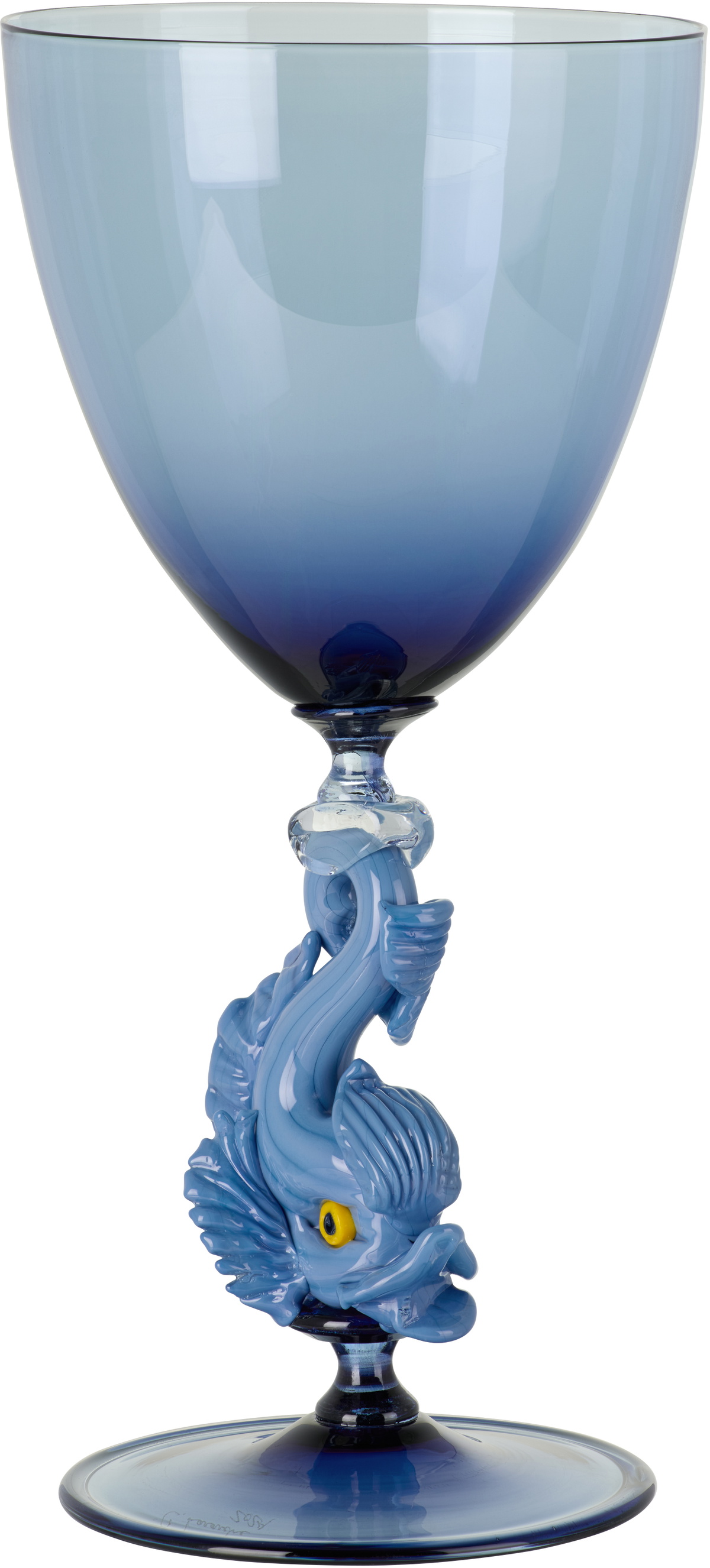 Charlie Larouche-Potvin SSENSE Exclusive Blue Fish Wine Glass Charlie ...