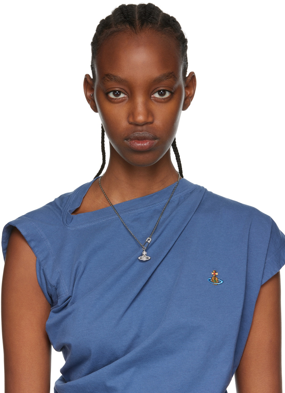 Vivienne Westwood Lucrece Safety Pin Necklace