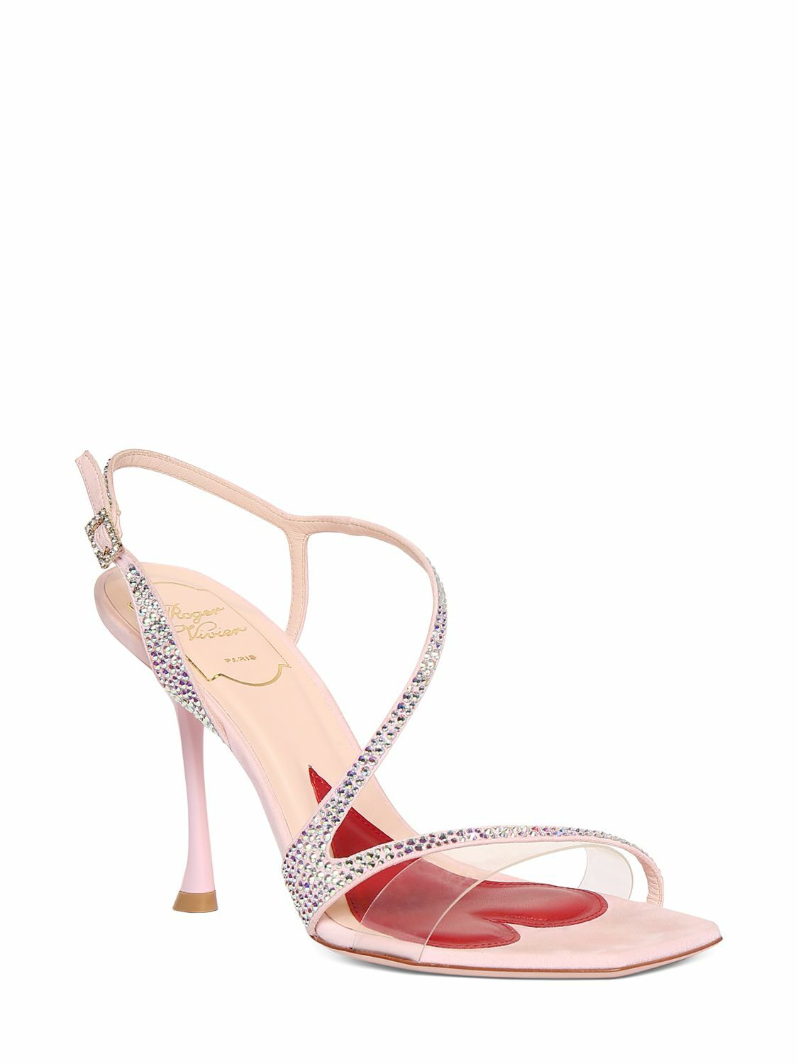 ROGER VIVIER - 100mm I Love Vivier Crystal Sandals Roger Vivier