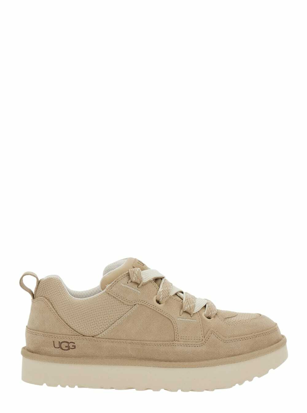 UGG tasman Beige Mule With Raised Sole In Suede Man Ugg