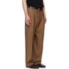 Paul Smith Brown Pleated Wool Trousers
