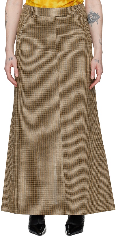 Photo: Acne Studios Brown Tailored Long Skirt