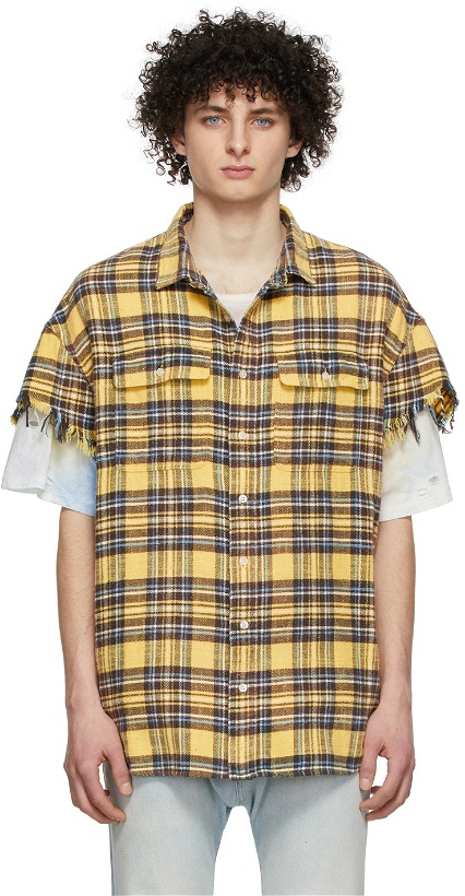Photo: R13 Yellow & Black Cut-Off Shirt