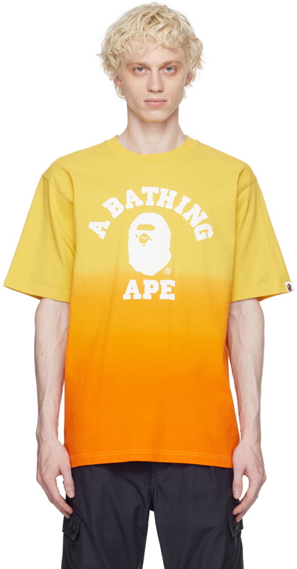 Photo: BAPE Orange & Yellow College Gradation T-Shirt