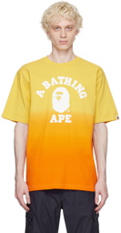 BAPE Orange & Yellow College Gradation T-Shirt