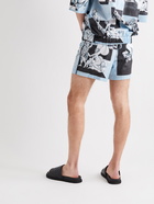 DOLCE & GABBANA - Printed Cotton Shorts - Blue