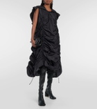 Junya Watanabe Ruched ripstop midi dress