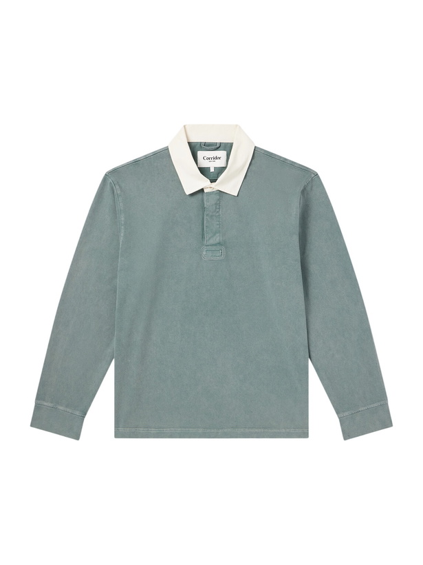 Photo: Corridor - Cotton-Jersey Polo Shirt - Green