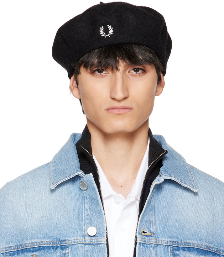 Photo: Fred Perry Black Wool Beret