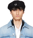 Fred Perry Black Wool Beret