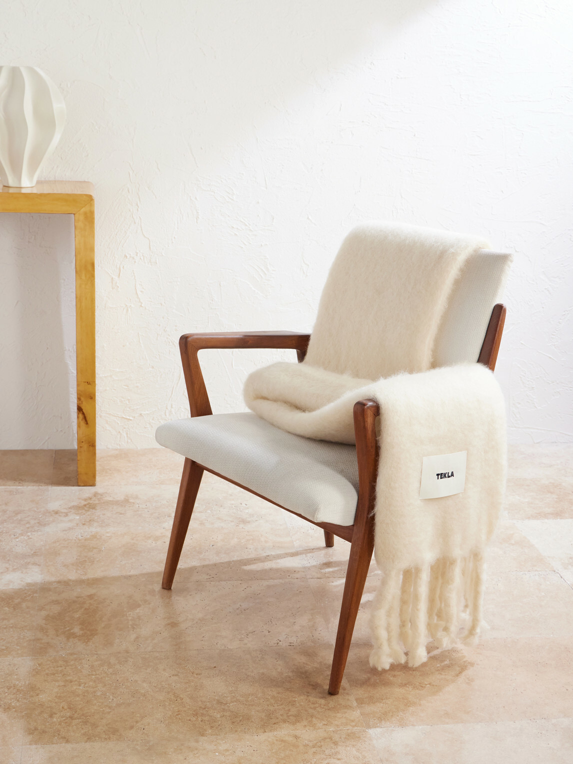 TEKLA - Fringed Mohair Blanket