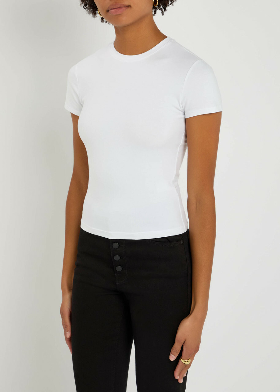 Good American Stretch-cotton T-shirt White