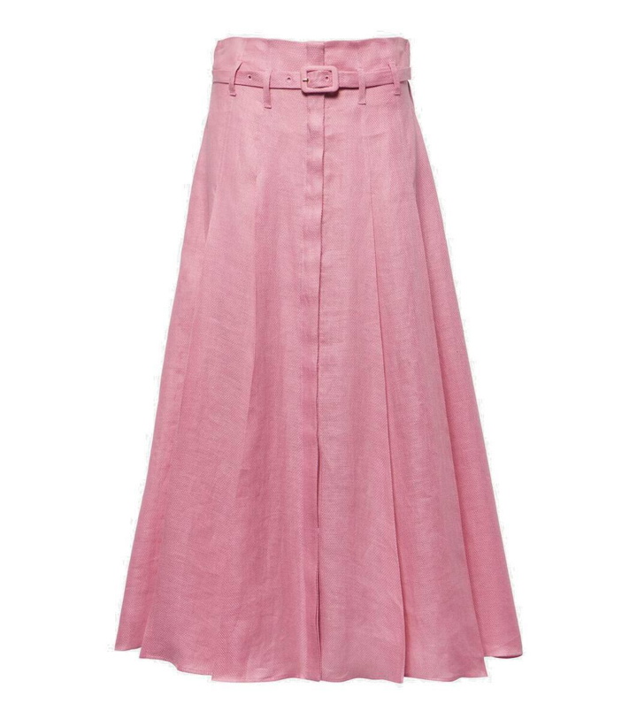 Photo: Gabriela Hearst Dugald linen midi skirt