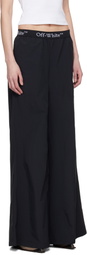 Off-White Black Logo Band Nylon Lounge Pants