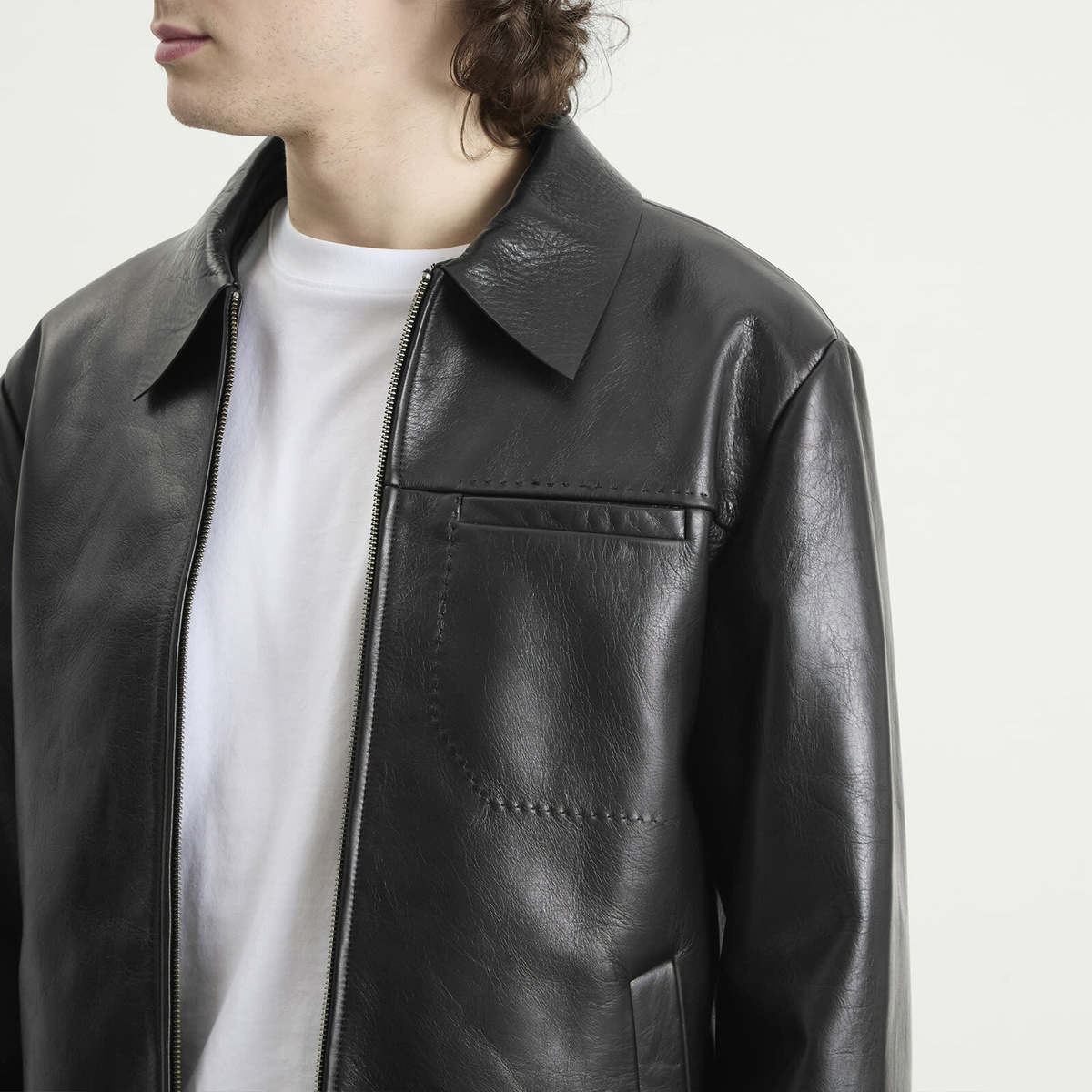 Entire Studios Men's Corehide Leather Jacket in Black Leather