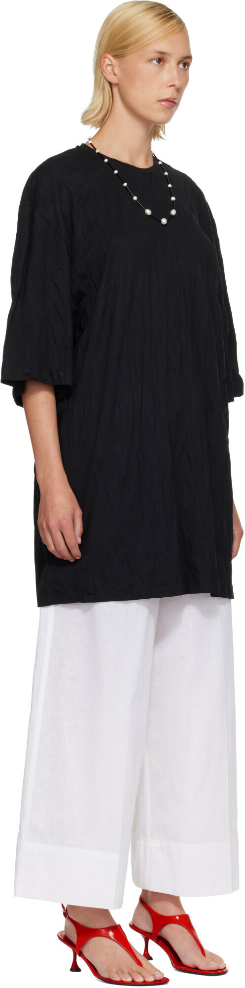TOTEME Black Relaxed Tee Minidress