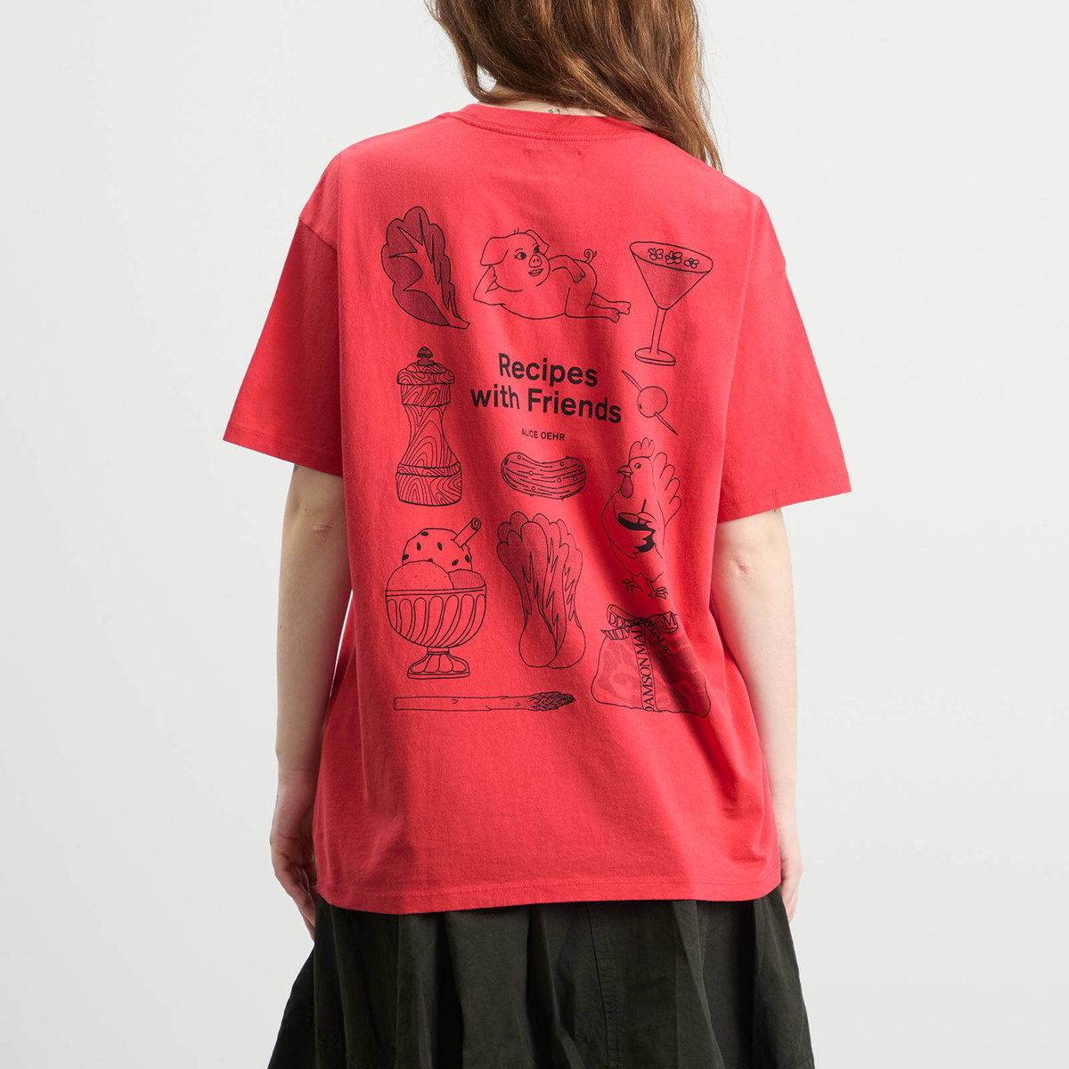 Damson Madder Women's Presented By End. Recipe with Friends Graphic T-Shirt in Red