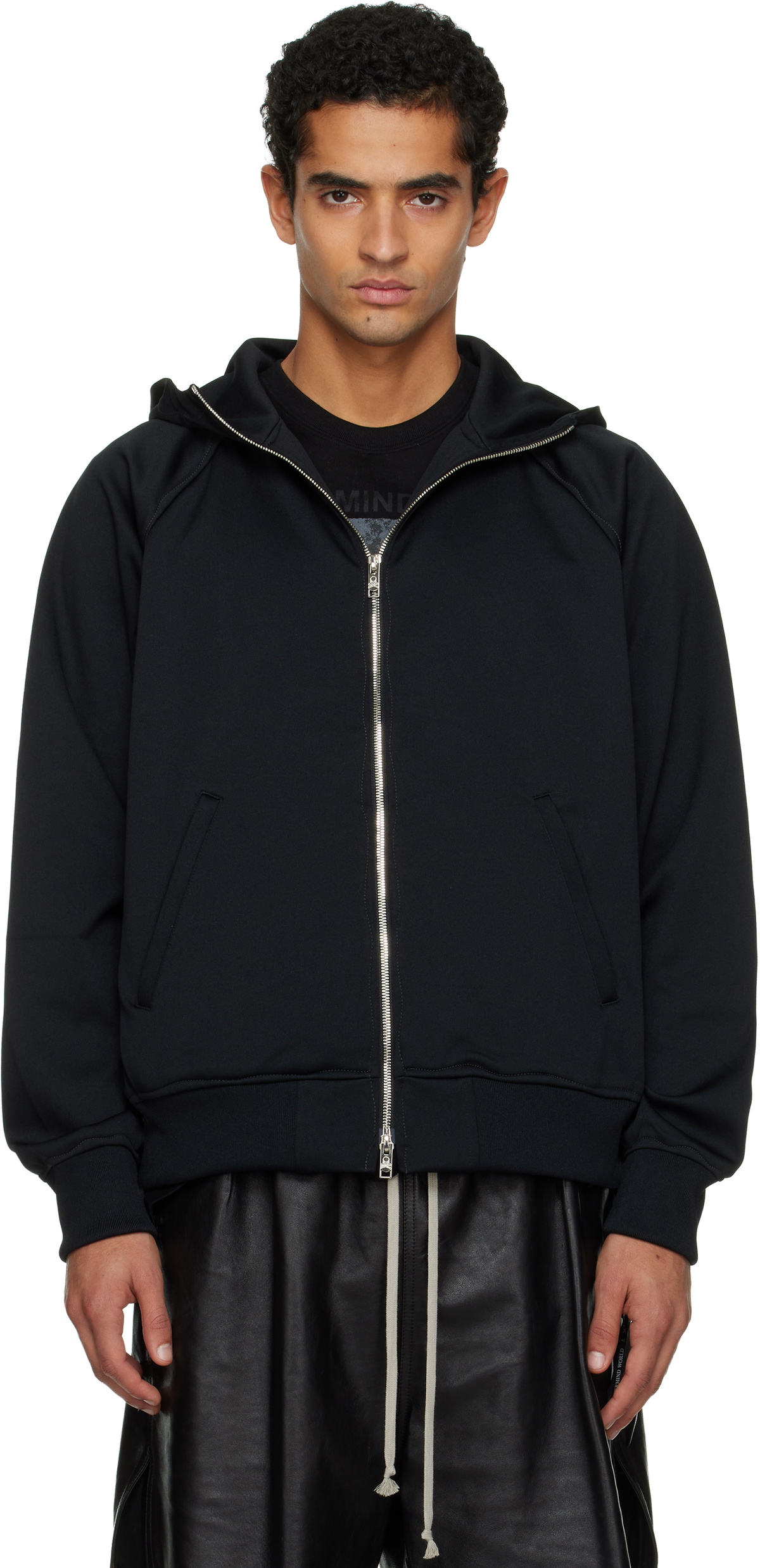 mastermind JAPAN Black Stitched Hooded Track Jacket