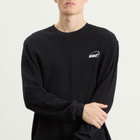 Boiler Room Men's Waffle Long Sleeve T-Shirt in Black