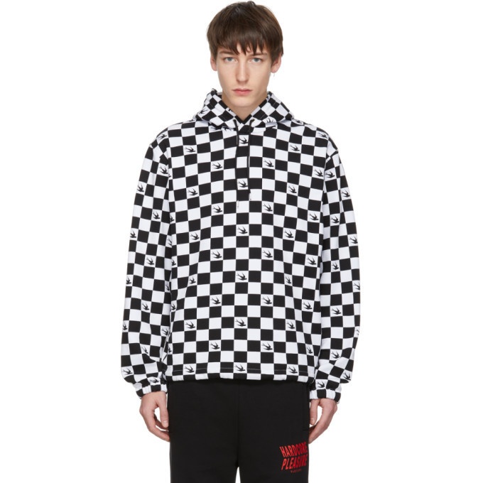 Photo: McQ Alexander McQueen Black and White Check Swallow Hoodie