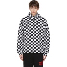 McQ Alexander McQueen Black and White Check Swallow Hoodie