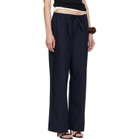 FLORE FLORE Navy Josephine Lengthened Trousers