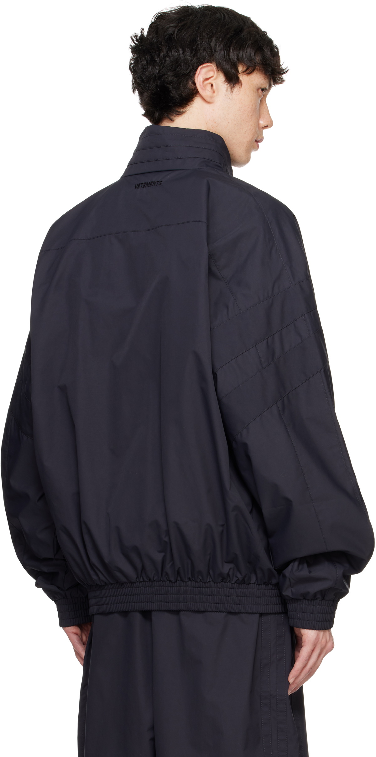 VETEMENTS Black Oval Logo Track Jacket Vetements