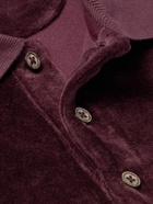 TOM FORD - Velour Polo Shirt - Purple