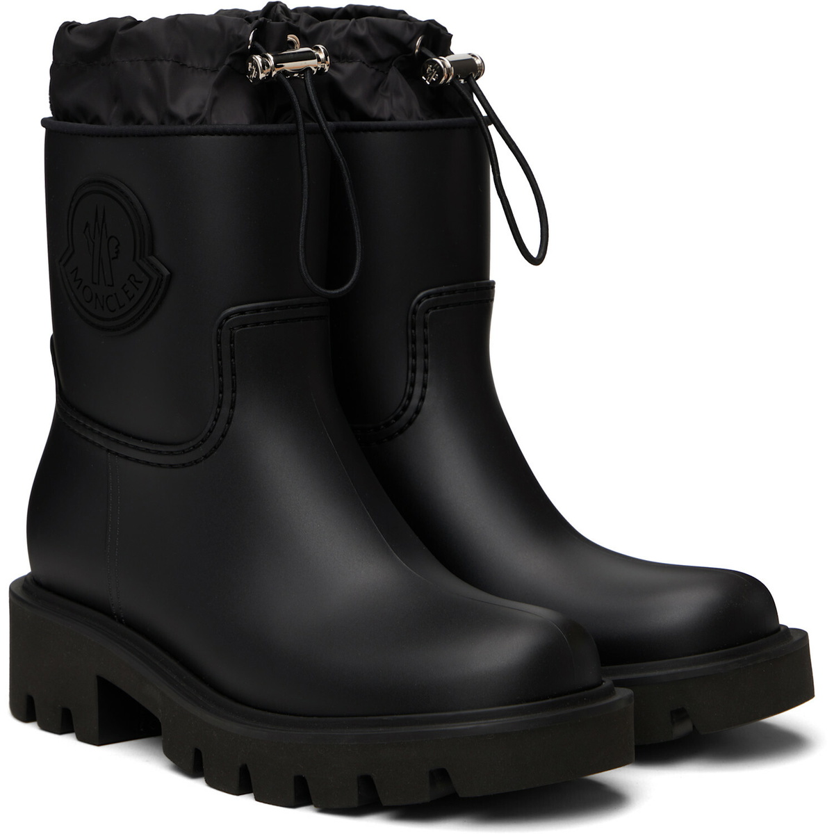 Moncler Black Kickstream Rain Boots