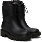 Moncler Black Kickstream Rain Boots